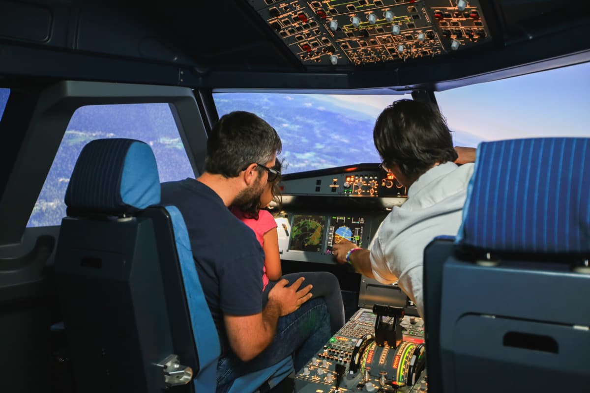 Passengers enjoying the flight