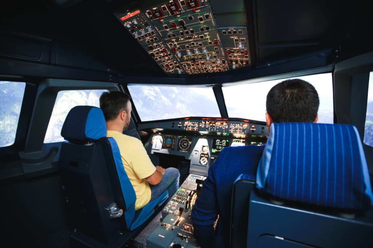 Cockpit instruments close-up